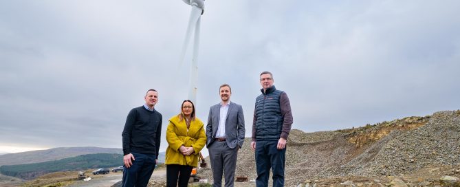 Enda Conaty, Geotechnical Sales Manager, Irish Tar, Geraldine Doherty, Director, Glackmore Wind Farm, James Temple, Renewables Manager at Flogas and JP Brennan, Managing Director of Irish Tar