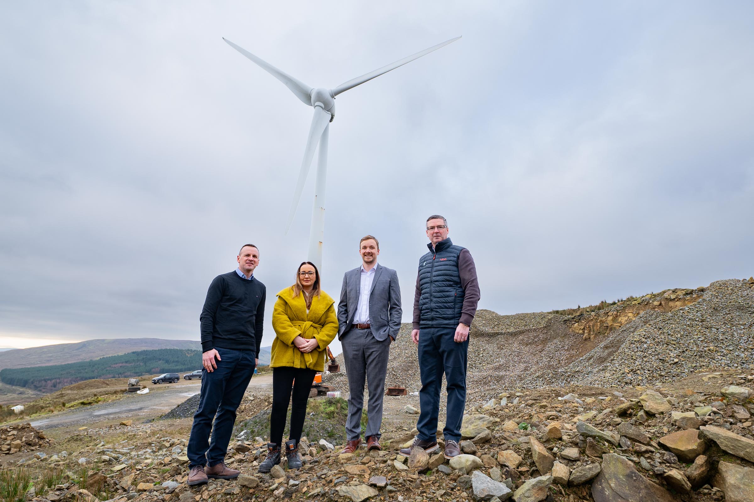 Enda Conaty, Geotechnical Sales Manager, Irish Tar, Geraldine Doherty, Director, Glackmore Wind Farm, James Temple, Renewables Manager at Flogas and JP Brennan, Managing Director of Irish Tar